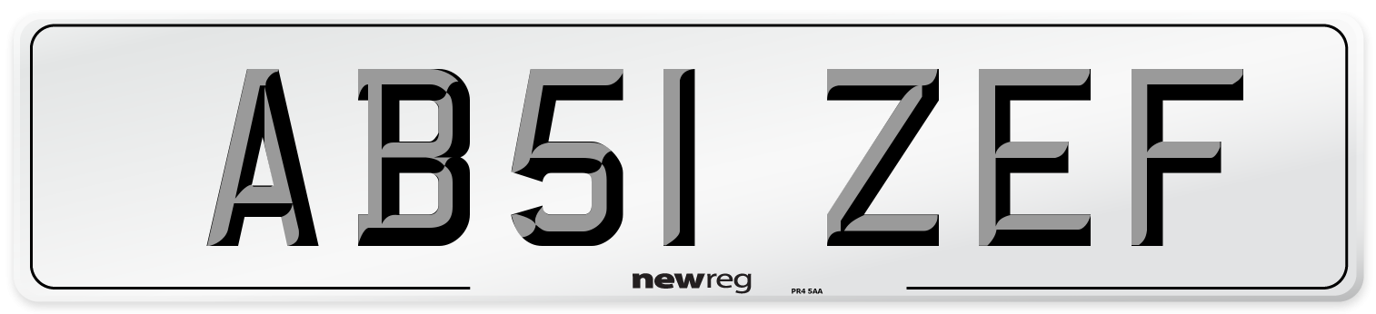 AB51 ZEF Number Plate from New Reg